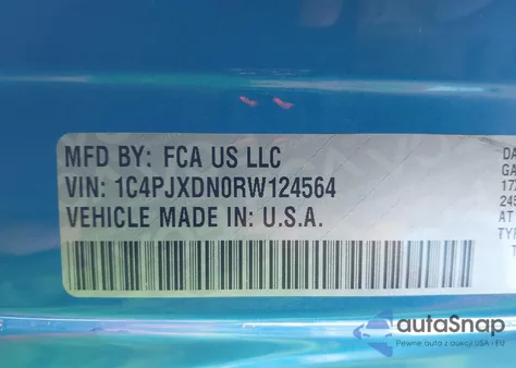 2024 Jeep Wrangler 4-Door Sport S 4X4 z USA, uszkodzony, nr VIN 1C4PJXDN0RW124564